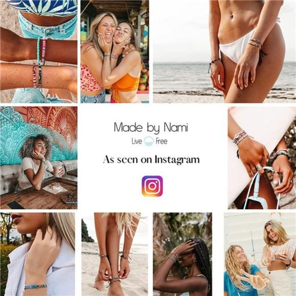 Surfer Beach Bracelet Set Men & Women - Braided Boho Summer Bracelets - Handmade - Picture 8 of 9